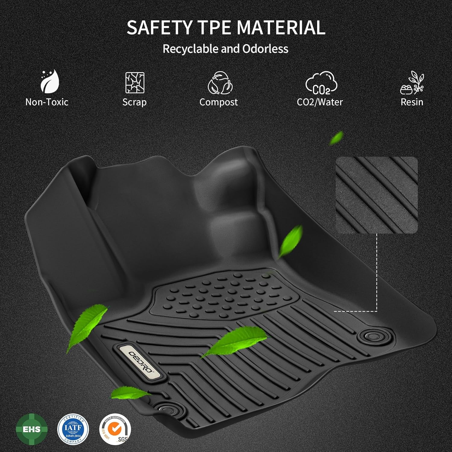 Floor Mats Fit for Honda Civic 2022 2023 2024 2025 / Acura Integra 2023 2024,All Weather Custom Fit Heavy Duty Floor Liners 1St & 2Nd Row Set (Not for Coupe Models)