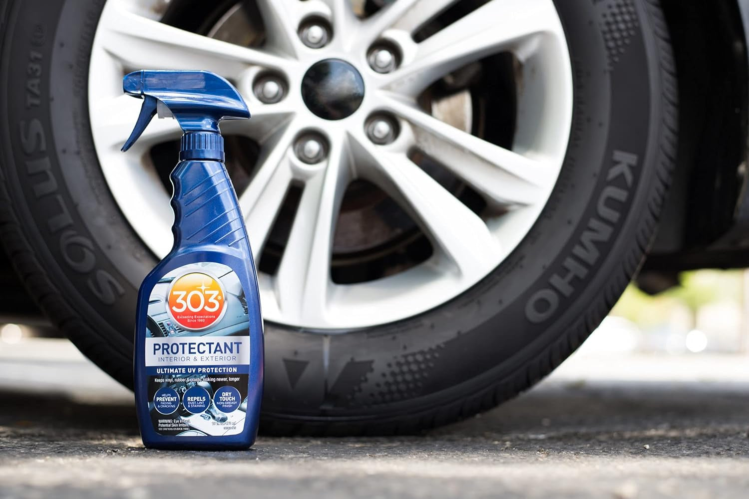 Automotive Protectant Spray - Helps Prevent Fading & Cracking, Repels Dust, Lint & Staining, Superior UV Protection & Restores Lost Color, Exterior & Interior Car Cleaning Supplies 16Oz