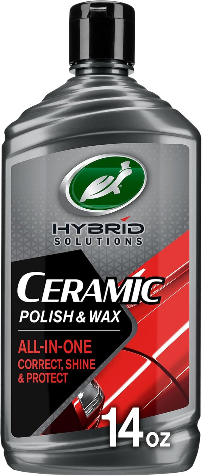 53412 Hybrid Solutions Ceramic Polish and Wax, Removes Car Scratches and Swirl Marks, Provides Water Repellency, Protection, and Shine, Hand or Machine Application, 14 Oz. (Pack of 1)