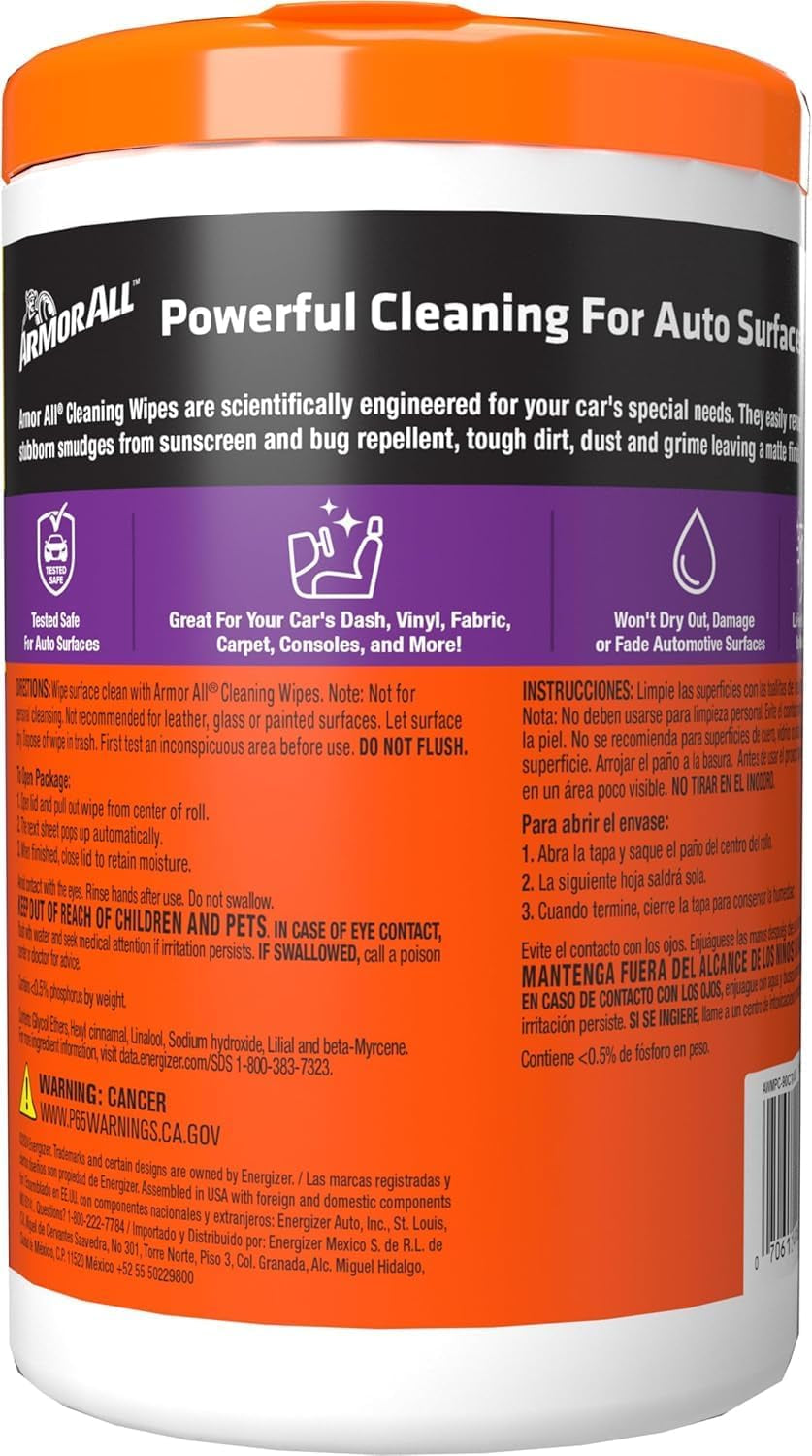 Car Cleaning Wipes, Gifts for Dad, Wipes for Car Interior and Car Exterior, 90 Wipes Each