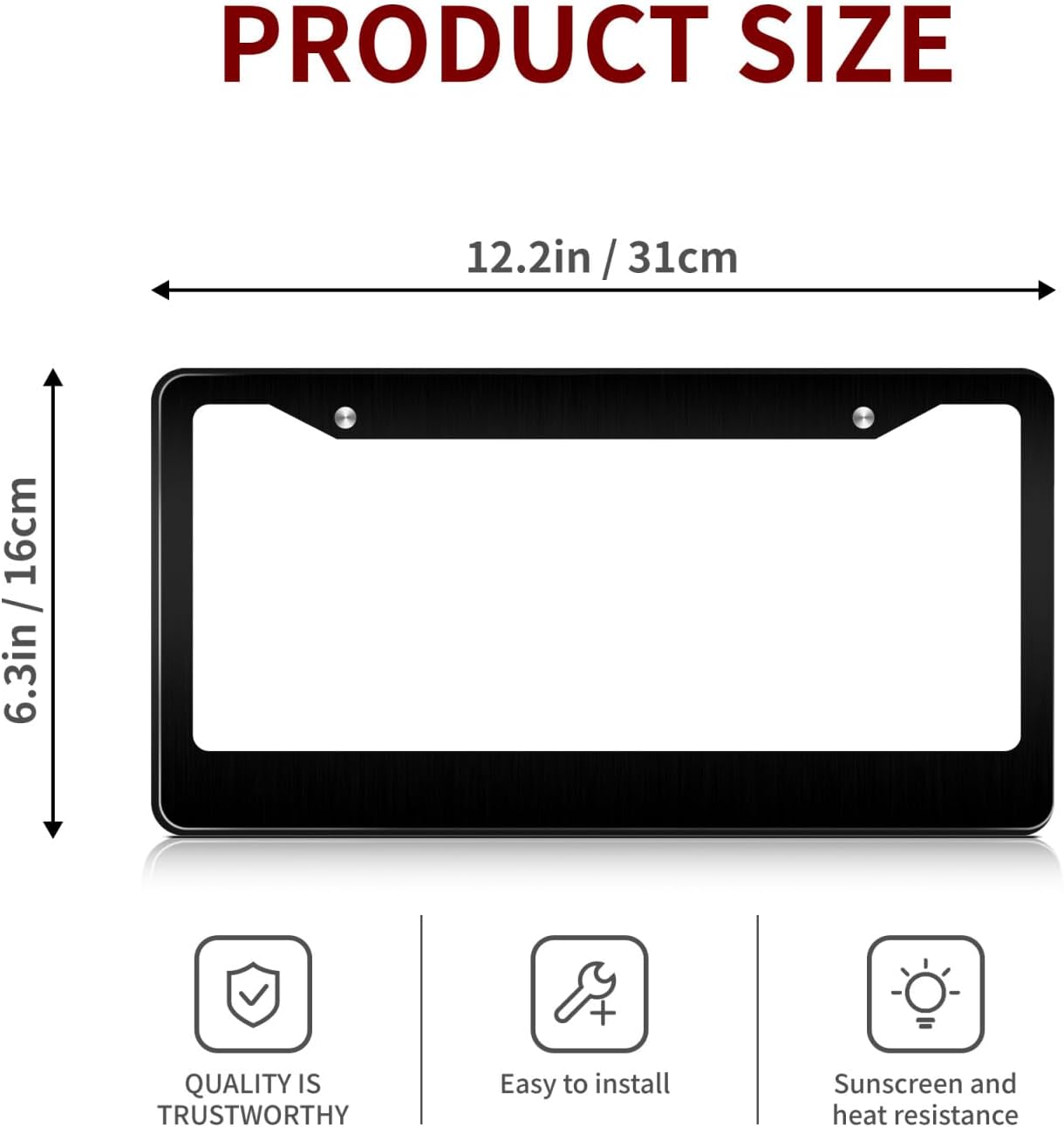 License Plate Frames for Car Custom License Plate Frame Personalized Design,12"X6"