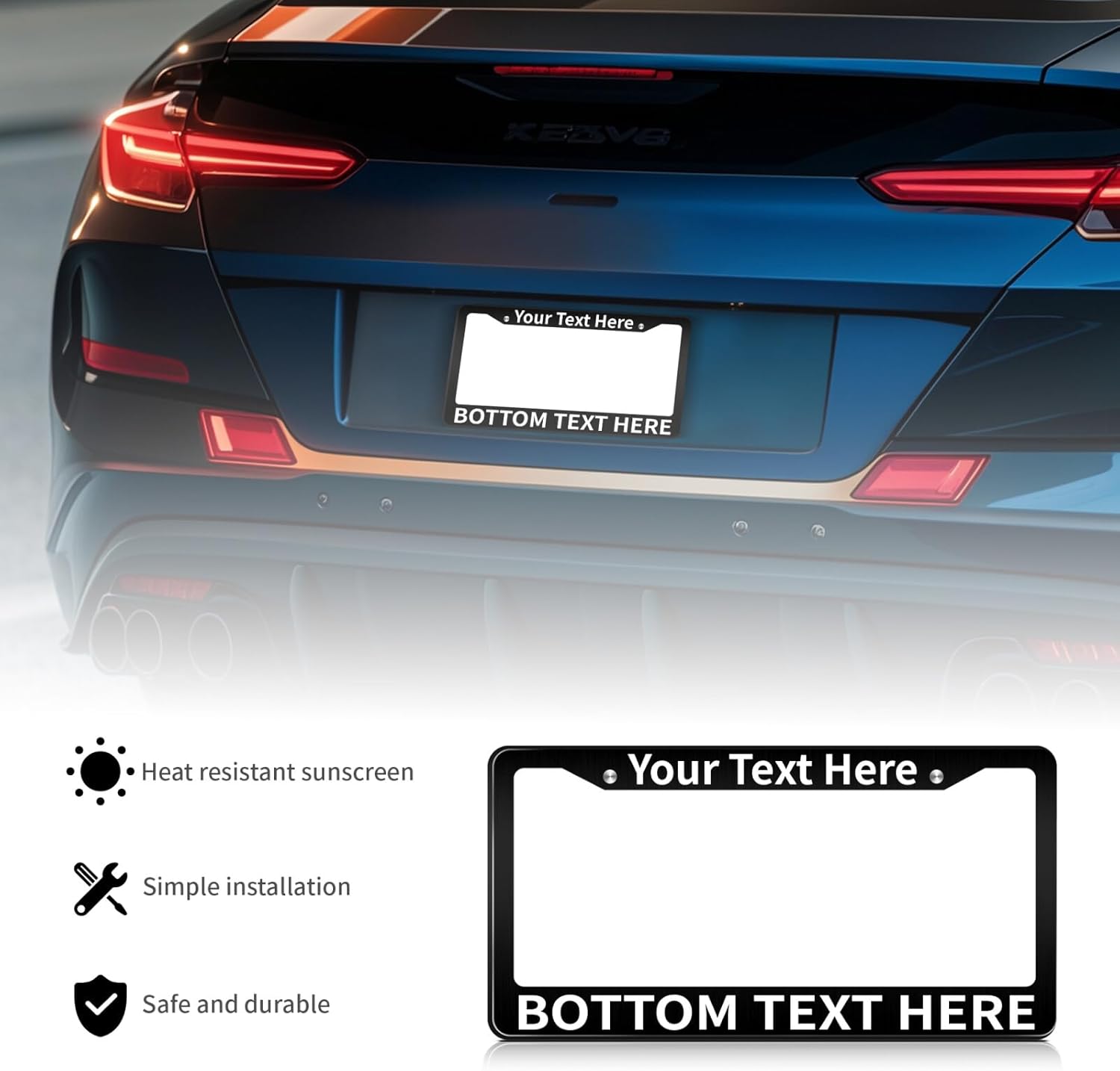 License Plate Frames for Car Custom License Plate Frame Personalized Design,12"X6"