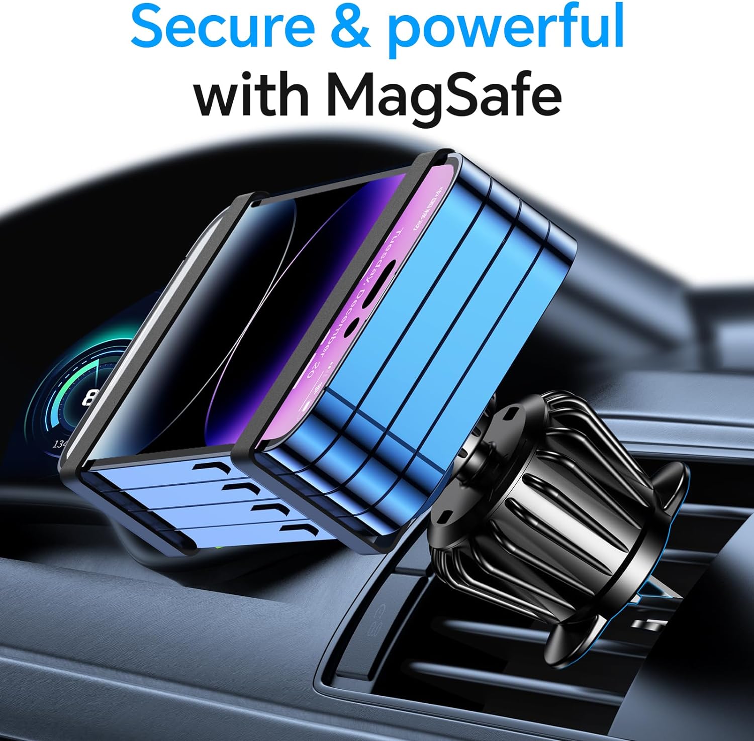 for Magsafe Car Mount【20 Strong Magnets】Magnetic Phone Holder for Car Phone Holder Mount Dash【360°】Cell Phone Holders for Your Car Accessories for Women Men Iphone 16 Pro Max 15 14 13 12 Plus