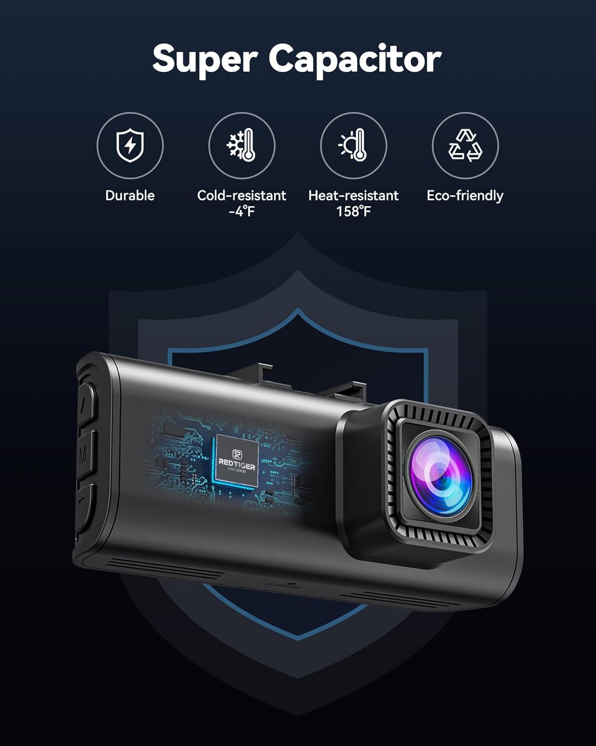 Dash Cam Front Rear, 4K/2.5K Full HD Dash Camera for Cars, Included 32GB Card, Built-In Wi-Fi GPS, APP Control, 3.18" IPS Screen, Night Vision, Wide Angle, WDR, 24H Parking Mode(F7Np)