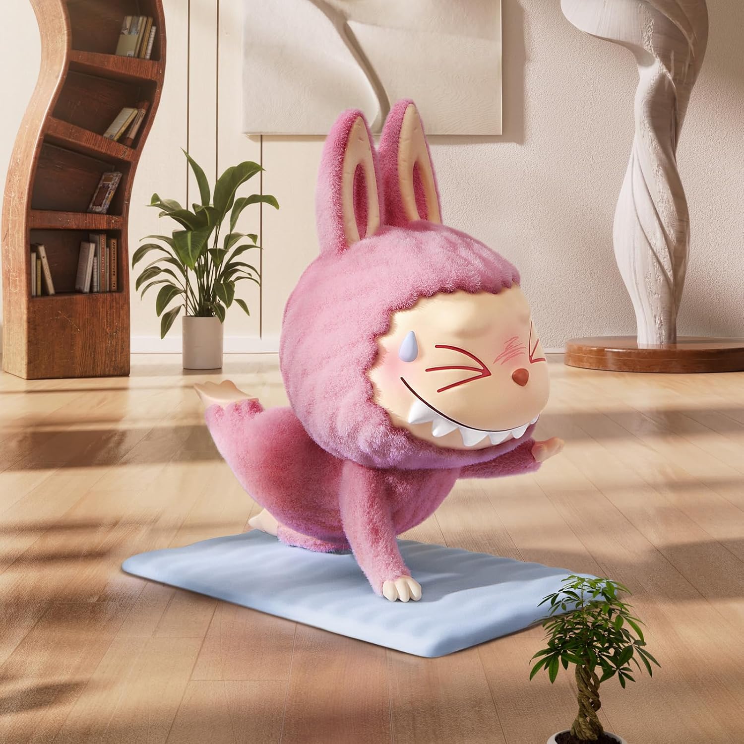 the Monsters Lazy Yoga Series Figures, the Monsters Blind Box Figures, Random Design Action Figures Collectible Toys Home Decorations, Holiday Birthday Gifts for Boys and Girls, Single Box