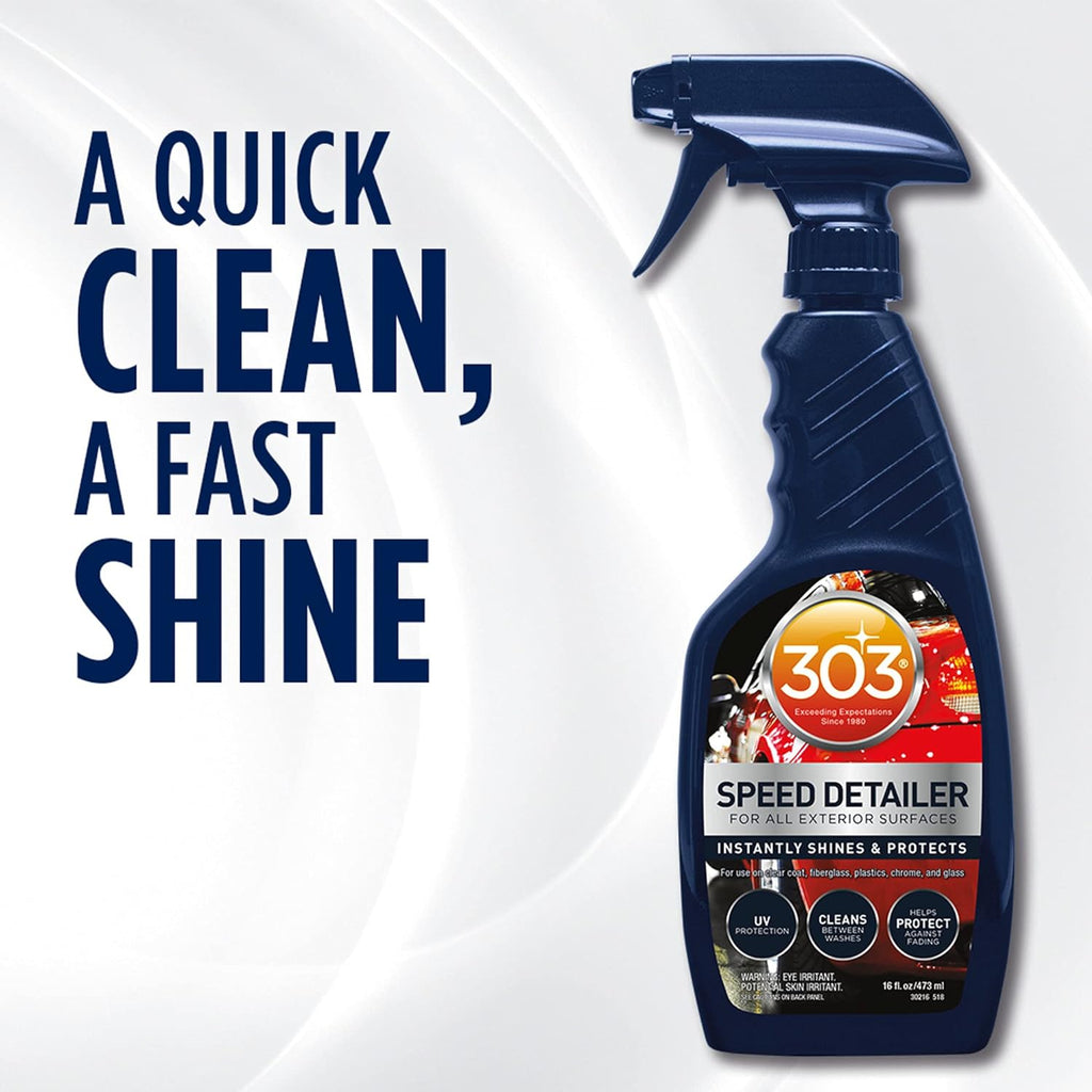 Speed Detailer - for All Exterior Automotive Surfaces - Instantly Shines and Protects Paint - Cleans between Washes - UV Protection, 16 Fl. Oz. (30216CSR) Packaging May Vary