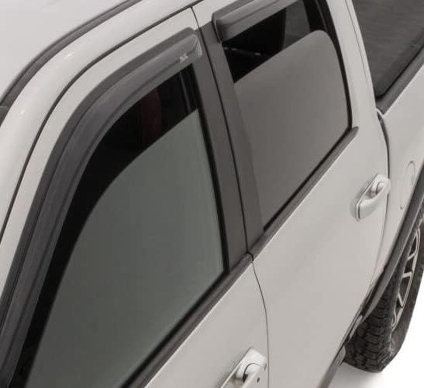 [] outside Mount Rain Guards for 2008 - 2020 Dodge Journey | Window Vent Visors, 4 Pcs. - Smoke | 94072