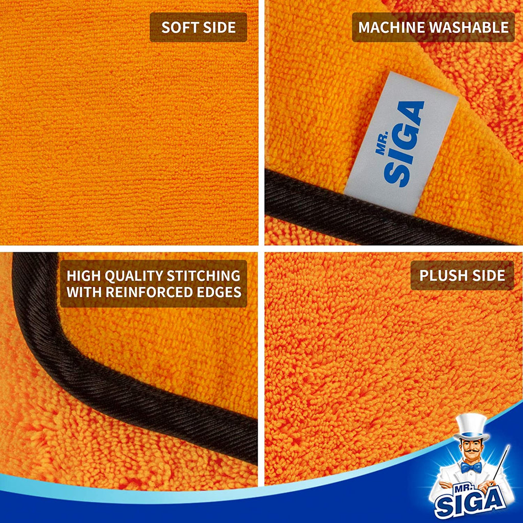 Professional Premium Microfiber Towels for Cars, Dual-Sided Car Washing and Detailing Towels, Gold, 15.7 X 23.6 Inch, 12 Pack