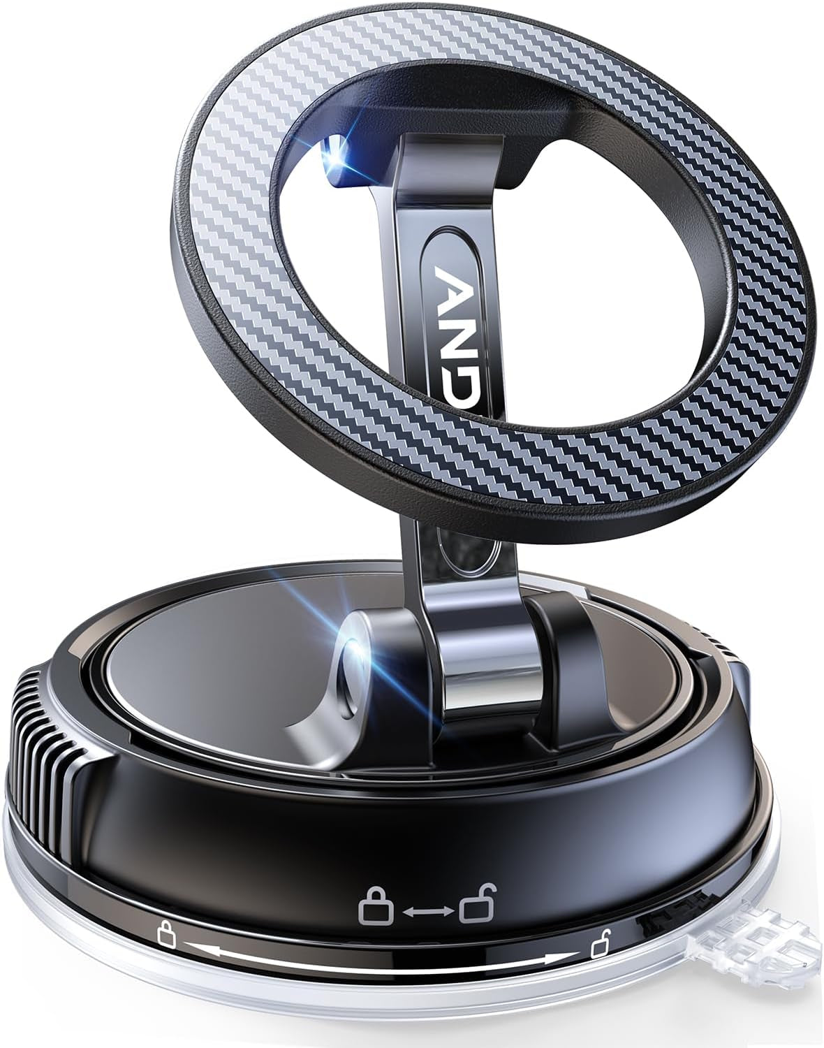 Car Phone Holder for Magsafe [78+LBS Strongest Suction & 2400Gf Strongest Magnetic] 360° Adjustable Car Phone Mount, Phone Holders for Your Car for Iphone 16 Pro Max 15 14 13 12 plus (Carbon Fiber)