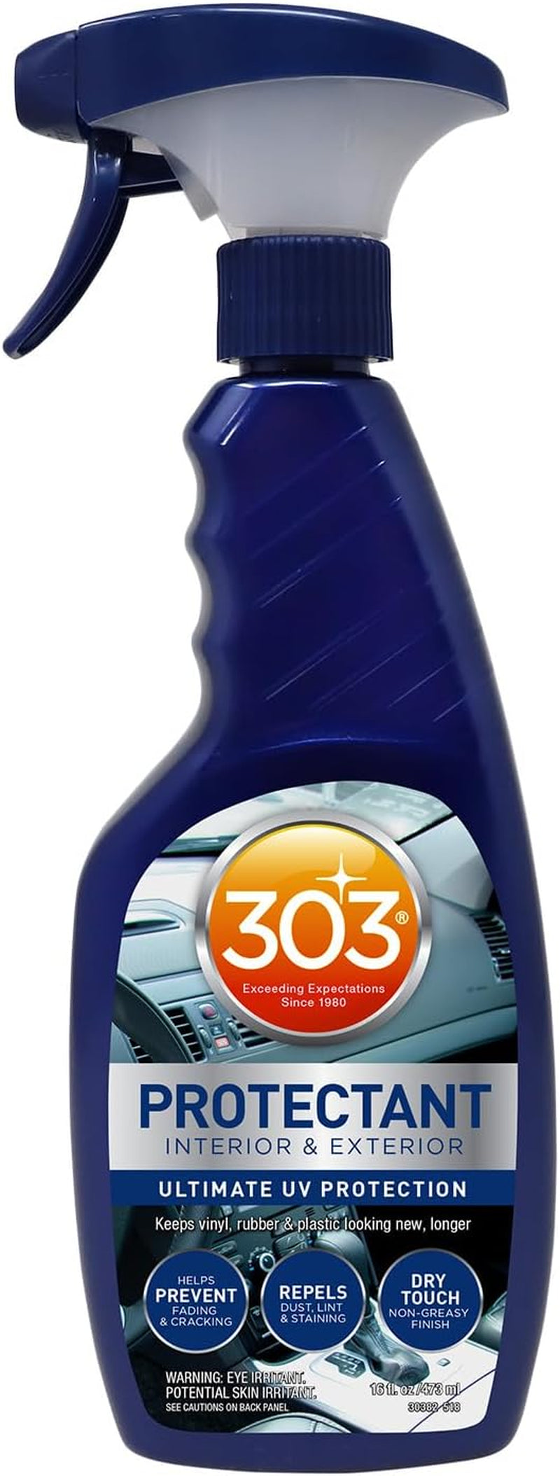 Automotive Protectant Spray - Helps Prevent Fading & Cracking, Repels Dust, Lint & Staining, Superior UV Protection & Restores Lost Color, Exterior & Interior Car Cleaning Supplies 16Oz